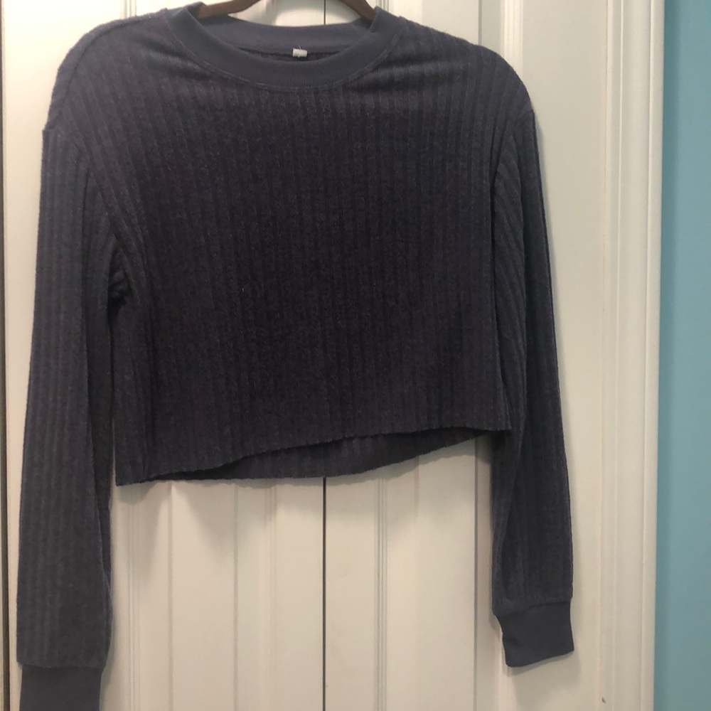 Navy blue crop top